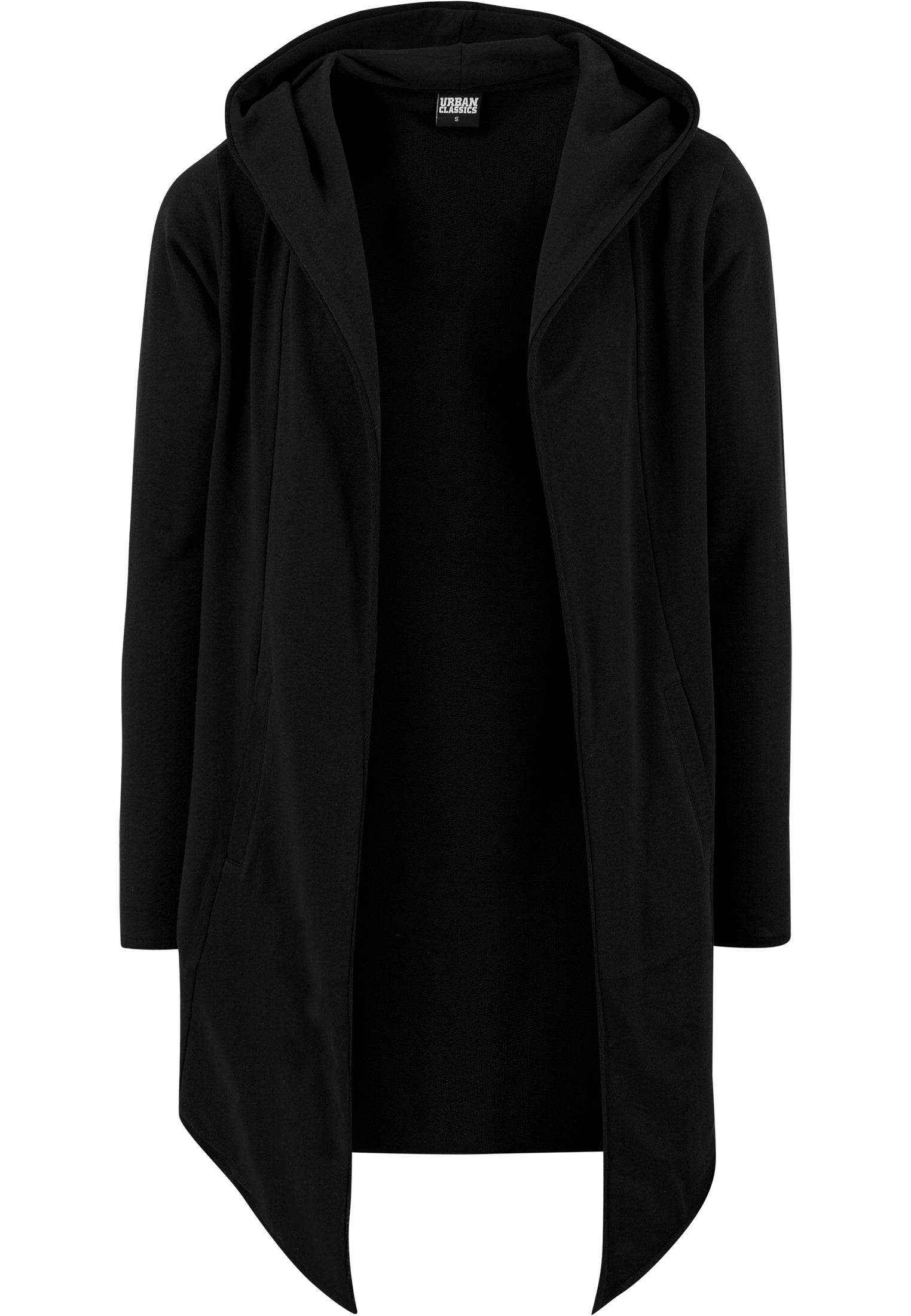 TB 1389 Long Hooded Open Edge Cardigan