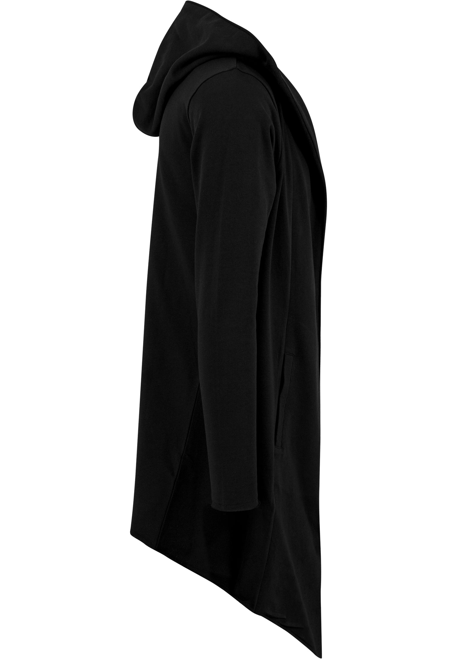 TB 1389 Long Hooded Open Edge Cardigan