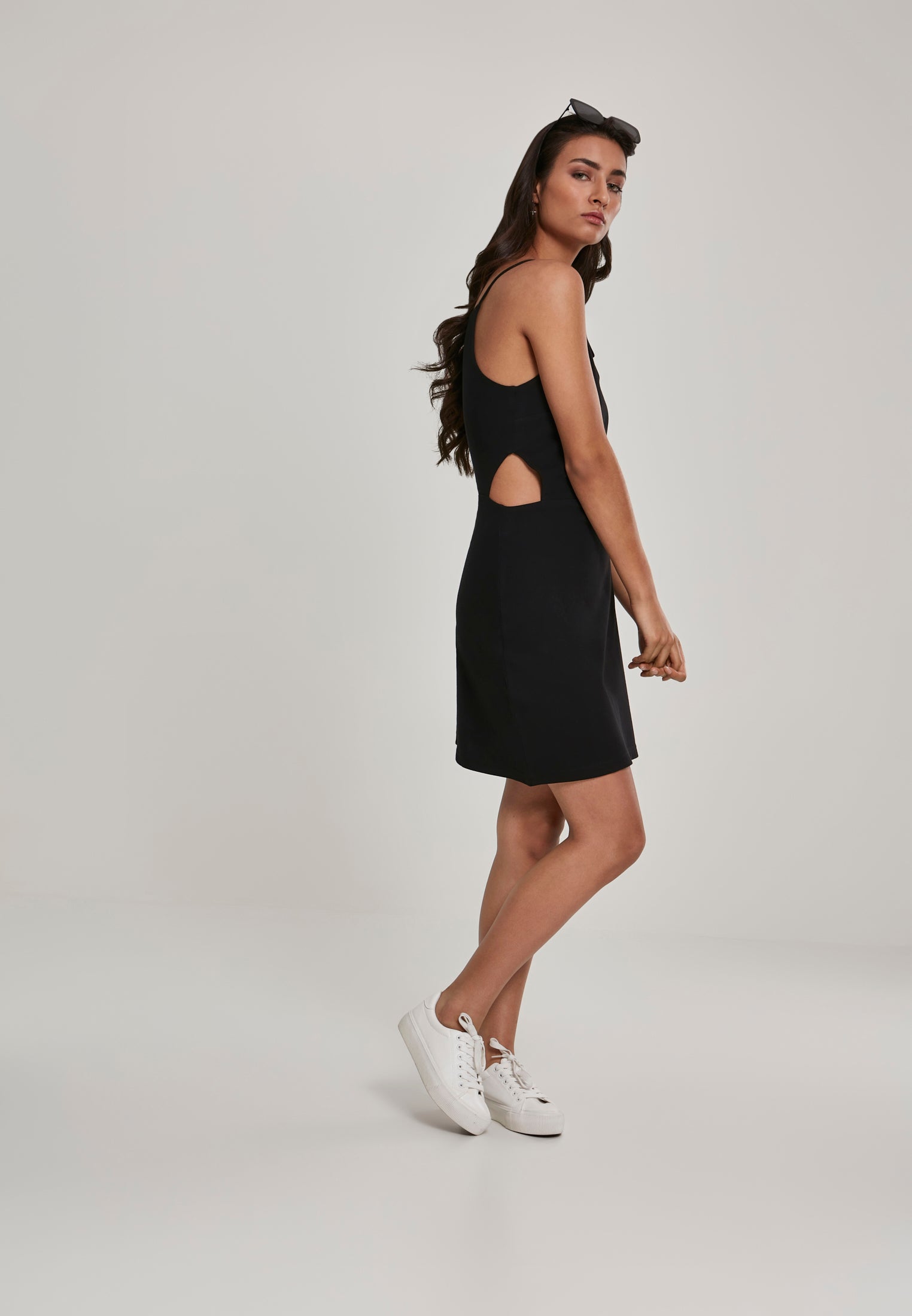 TB 2614  short spaghetti Pique dress