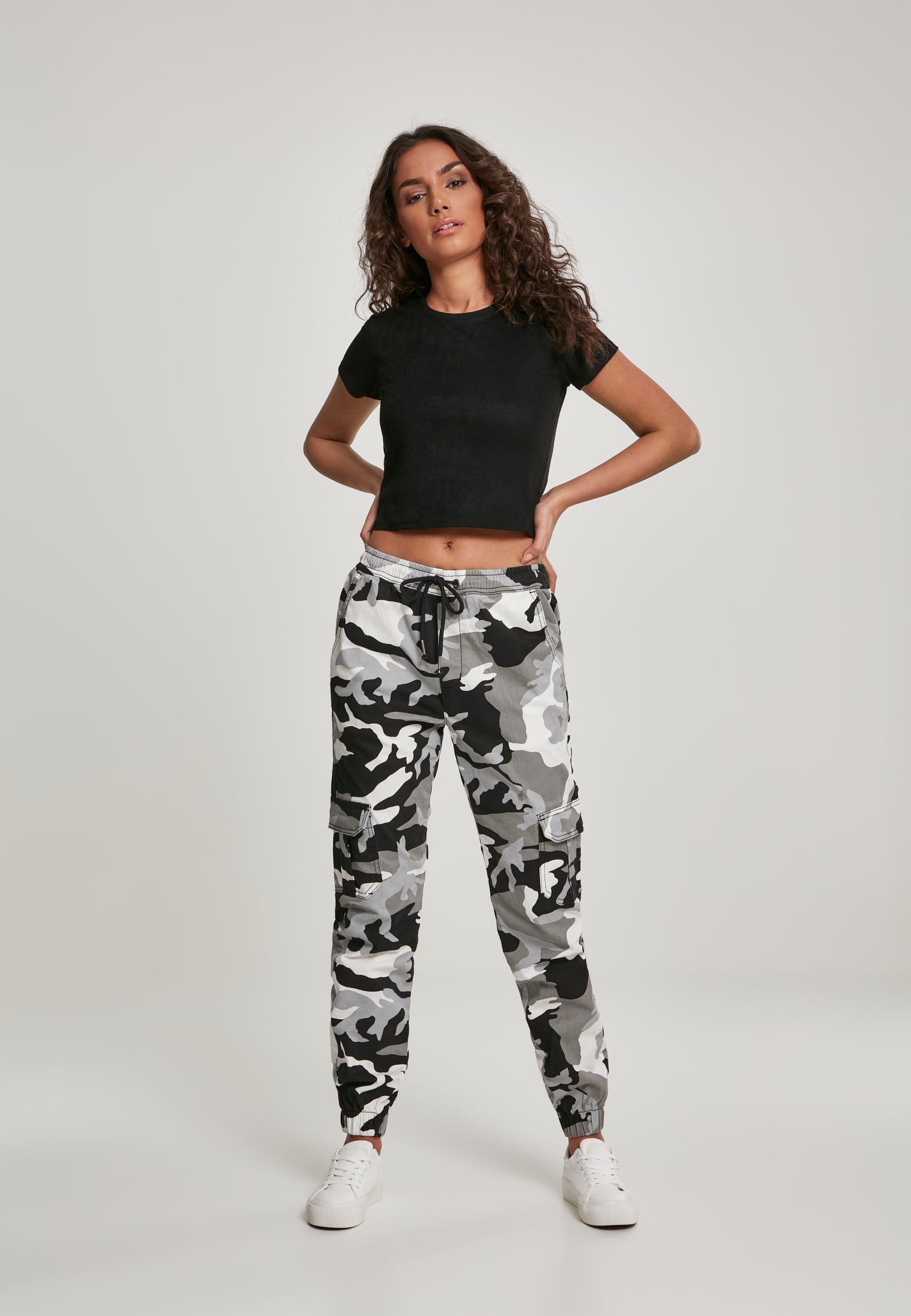 TB 2993  Cropped Peached Rib Tee