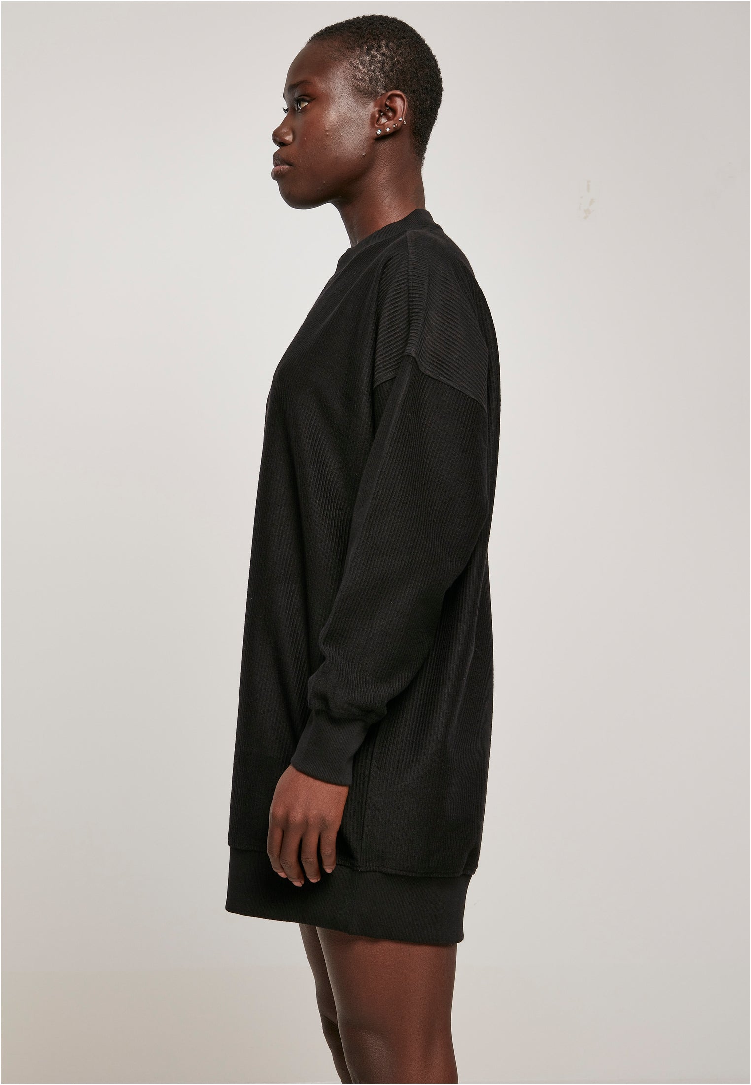TB 5055 LADIES OVERSIZED RIB CREWNECK DRESS